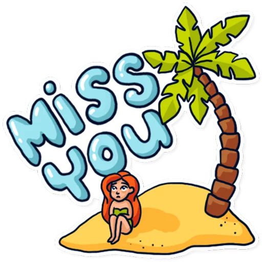 Telegram stiker «Mia's vacation» 😒