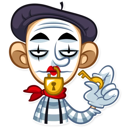Mike The Mime sticker 🤐