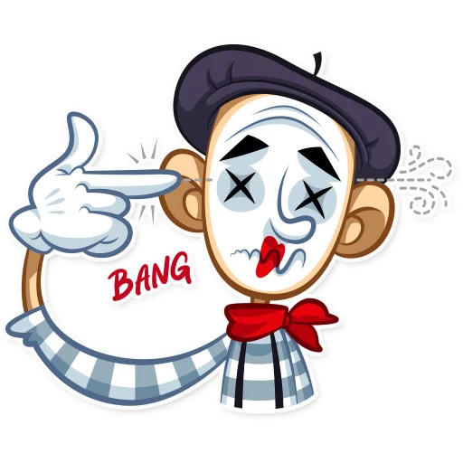Mike The Mime sticker 😵