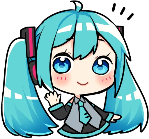 Telegram stikerlari Hatsune Miku & Megurine Luka