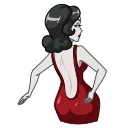 Lady Noir emoji 🍑