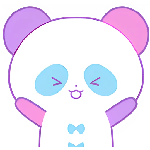 Telegram Sticker «Милая панда» 🥳