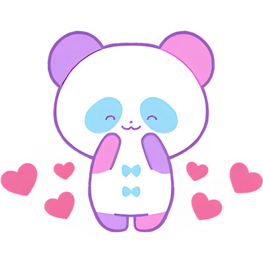 Telegram Sticker «Милая панда» 🥰
