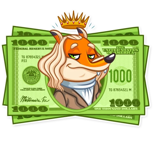 Millionaire Fox sticker 💵