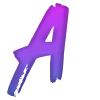 Telegram emoji Фиолетовые буквы