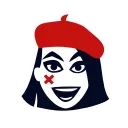 Mime Girl emoji 👩‍🦰