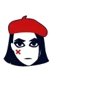 Mime Girl emoji 😑