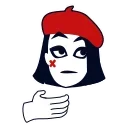 Mime Girl emoji 🍏