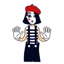 Mime Girl emoji 😵