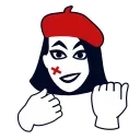 Mime Girl emoji 🖕