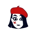 Telegram emoji Mime Girl
