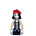 Mime Girl emoji 🤪