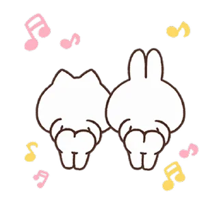 Mimi & Neko  sticker 🍑