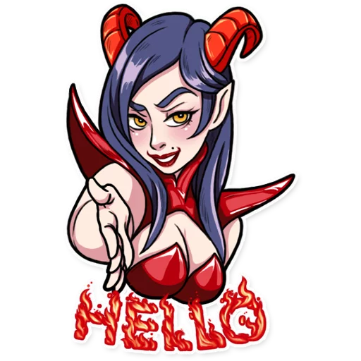 Miss Devil stiker 👋