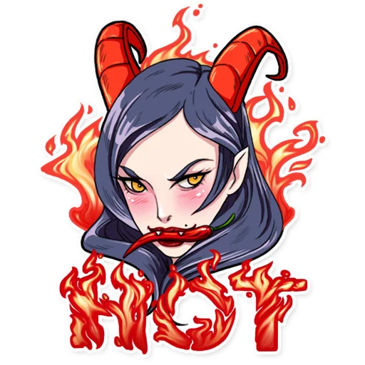 Miss Devil stiker 🌶