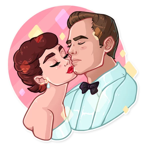 Telegram stiker «Miss Hepburn» 