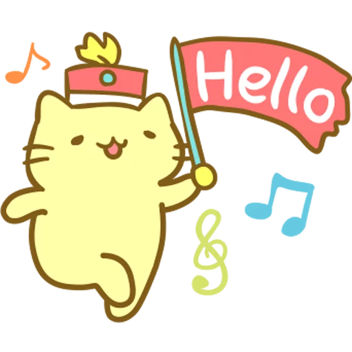 Telegram stickers Kitty March Band