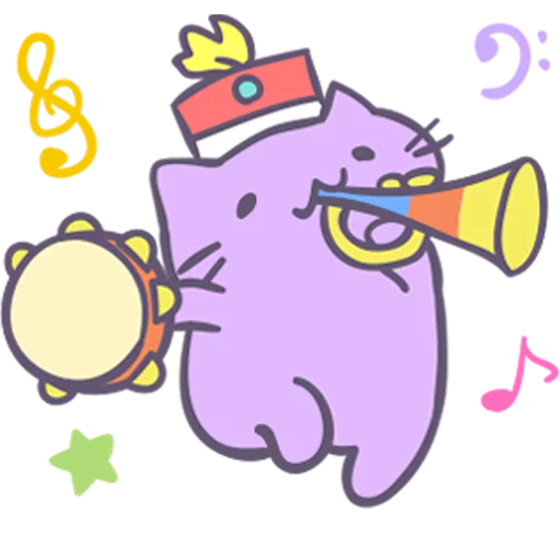 Эмодзи Kitty March Band 🎶