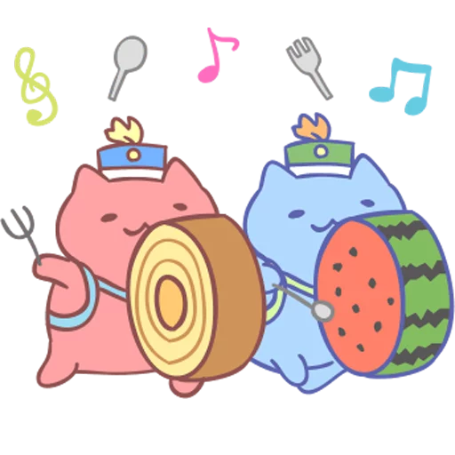 Telegram Sticker «Kitty March Band» 🍉