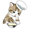 Котики mofu_sand emoji 👩‍🍳