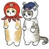 Котики mofu_sand emoji 👯‍♀