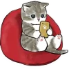 Эмодзи Telegram «Котики mofu_sand» 🤳