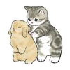 Емодзі Telegram «Котики mofu_sand» 😌