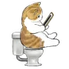 Котики mofu_sand emoji 🚽