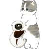 Котики mofu_sand emoji 🐒