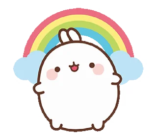  || Molang : Happiness is here! sticker 🌈