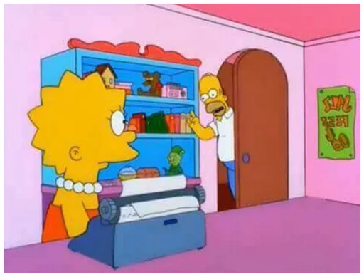 Стикер Simpsons-Memes ☝