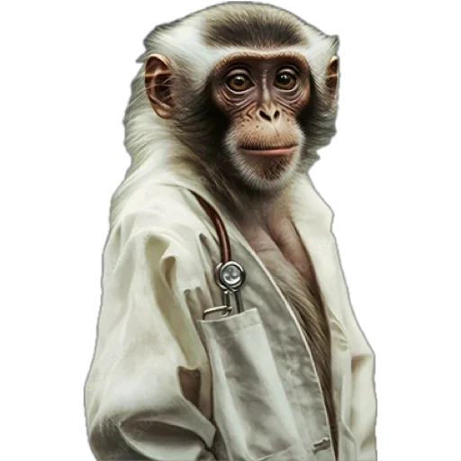 Telegram Sticker «Monkey пон» 👨‍⚕️