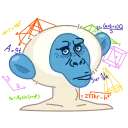 Blue Monkey emoji 🤔