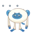 Blue Monkey emoji 😑
