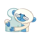 Blue Monkey emoji 🤗