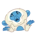 Blue Monkey emoji 🤷‍♀️