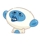 Blue Monkey emoji 🤮