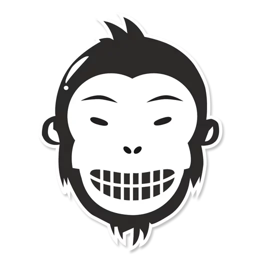 Стикер Telegram «Monkey Stickers» 😜
