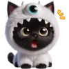 Telegram emojisi «Монстры котики 3» 😱