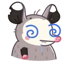 Monty Opossum emoji 😵‍💫