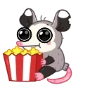 Емодзі Monty Opossum  🍿