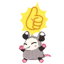 Monty Opossum emoji 👍