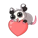 Monty Opossum emoji ❤️