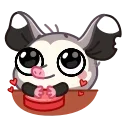 Monty Opossum emoji ❤️