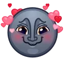 Moon Emoji sticker 🥰