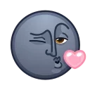 Moon Emoji sticker 😘