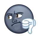 Стикер Moon Emoji 👎