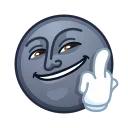 Стікер Moon Emoji 🖕