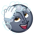 Moon Emoji sticker 🛀