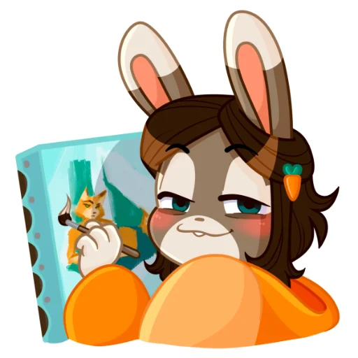 Telegram Sticker «Морковка» 😏